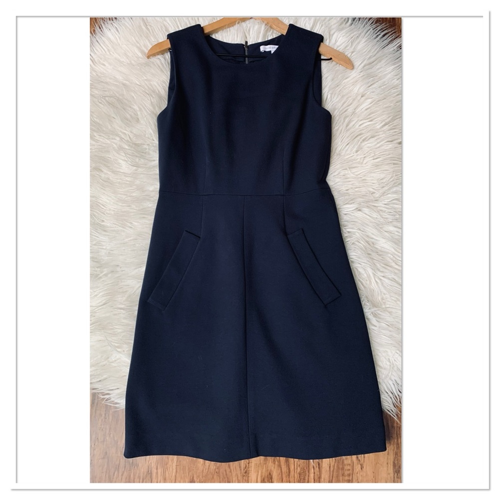 Diane von Furstenberg Capreena Sheath Zip Up Back Dress Blue Size 2
